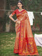 Deeva Sarees Peach Paithani Silk Saree